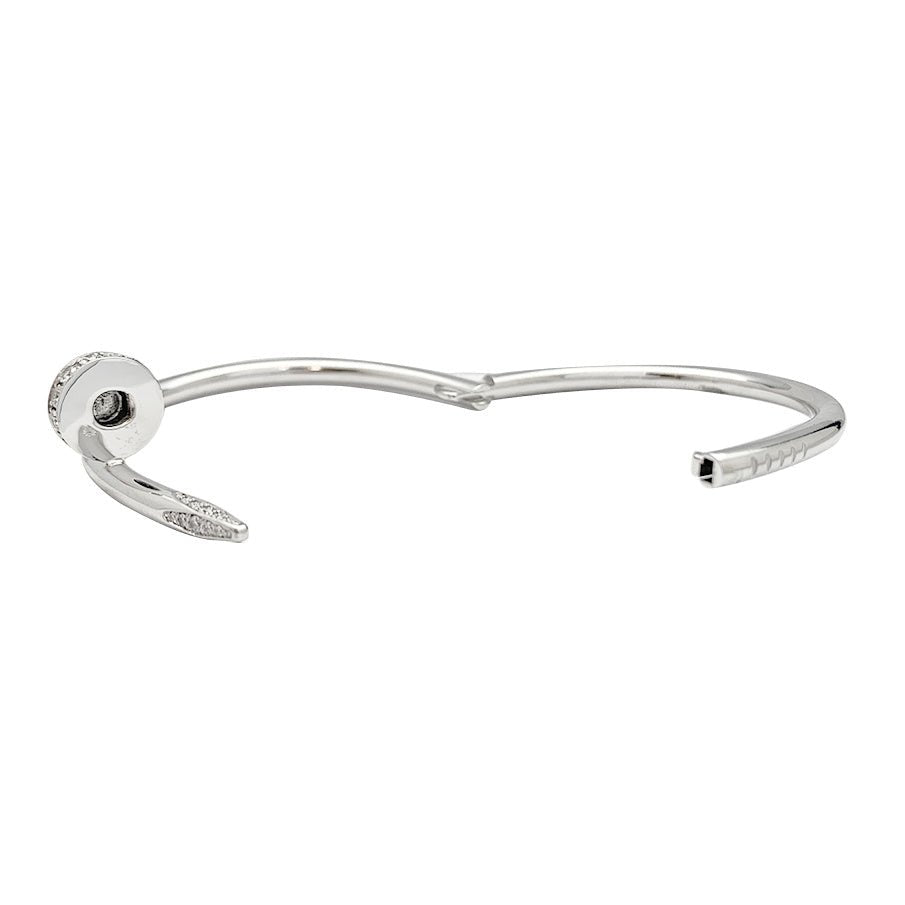Bracelet Cartier, "Juste un clou", or blanc et diamants - Castafiore