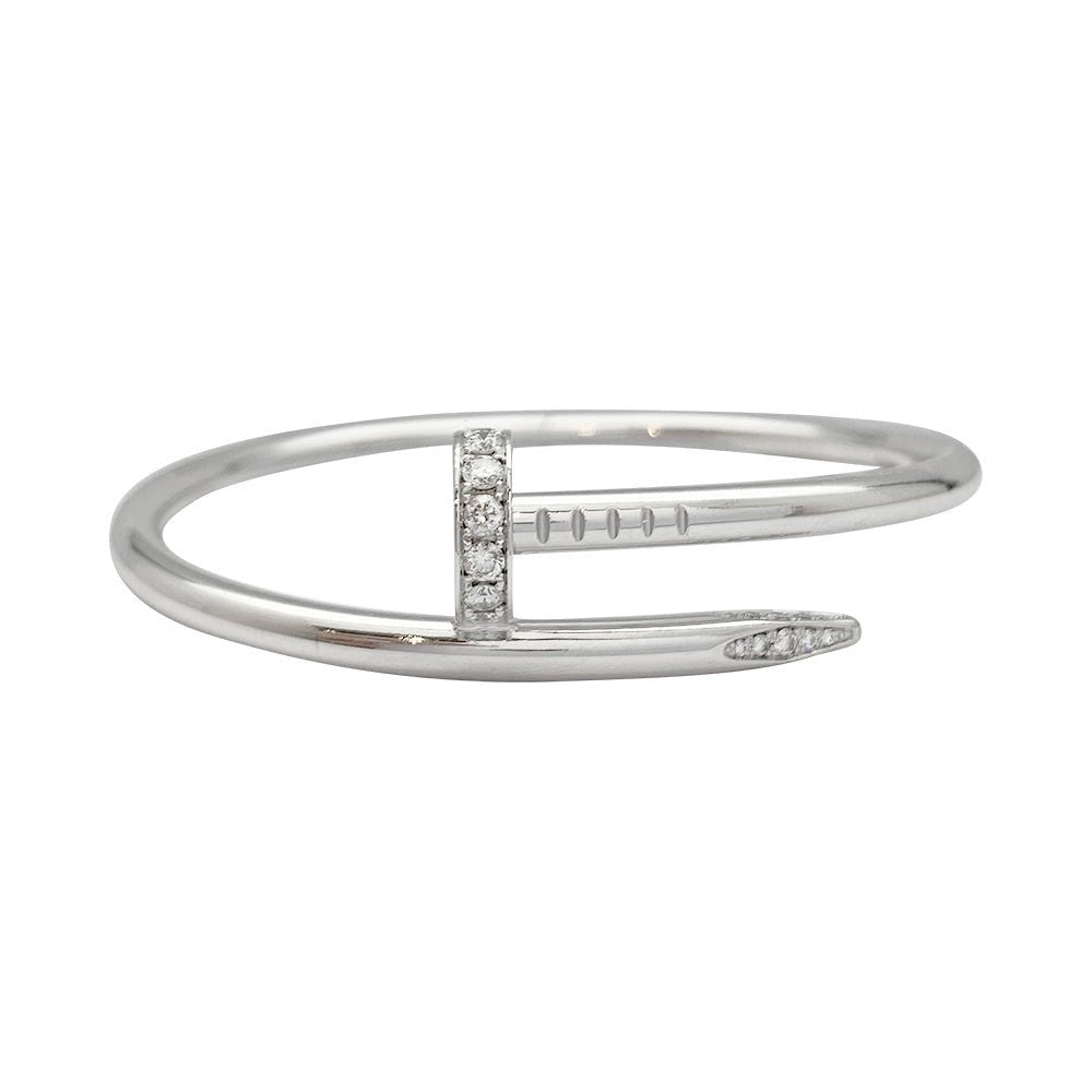 Bracelet Cartier, "Juste un clou", or blanc et diamants - Castafiore