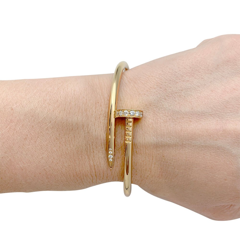Bracelet Cartier, "Juste un clou", or jaune, diamants - Castafiore