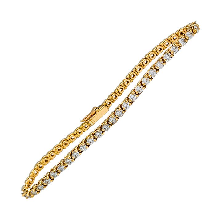 Bracelet Cartier ligne en or jaune serti de diamants - Castafiore