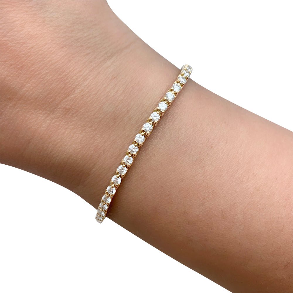 Bracelet Cartier ligne en or jaune serti de diamants - Castafiore