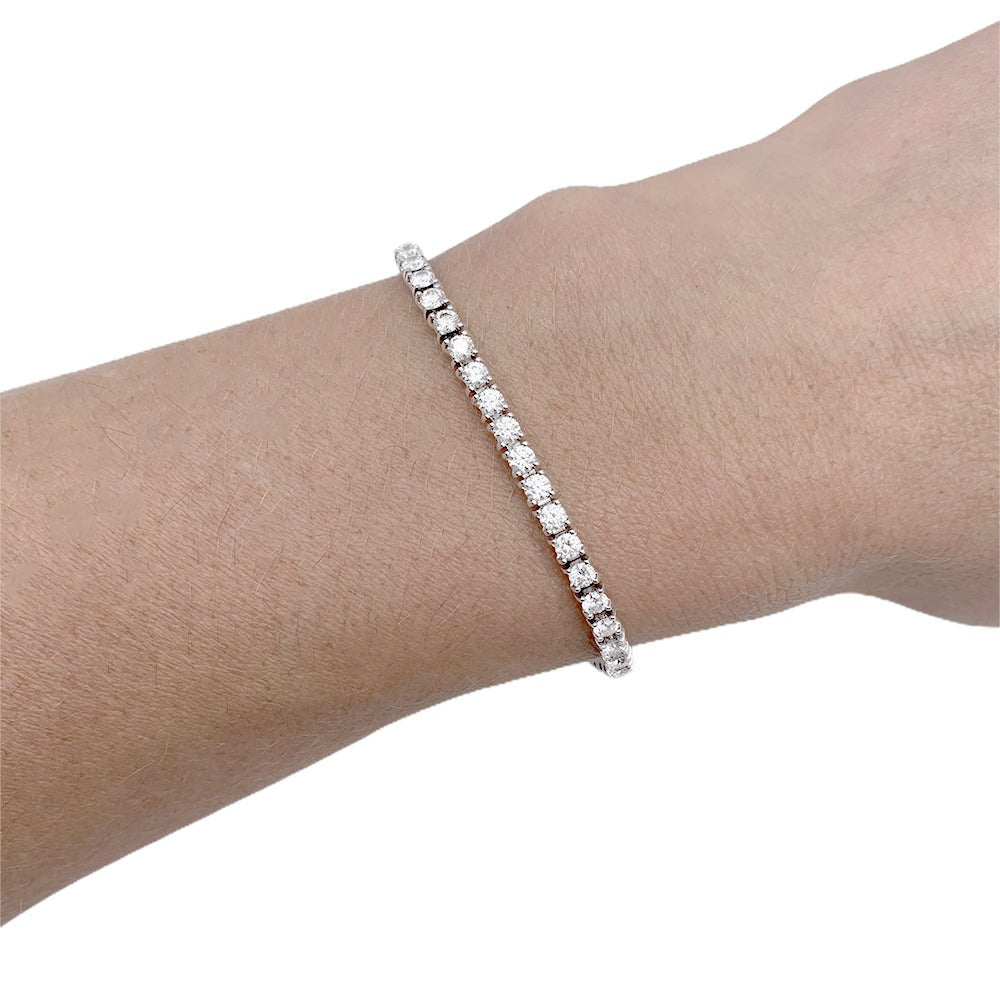Bracelet CARTIER "Lignes Essentielles" en or blanc et diamants - Castafiore