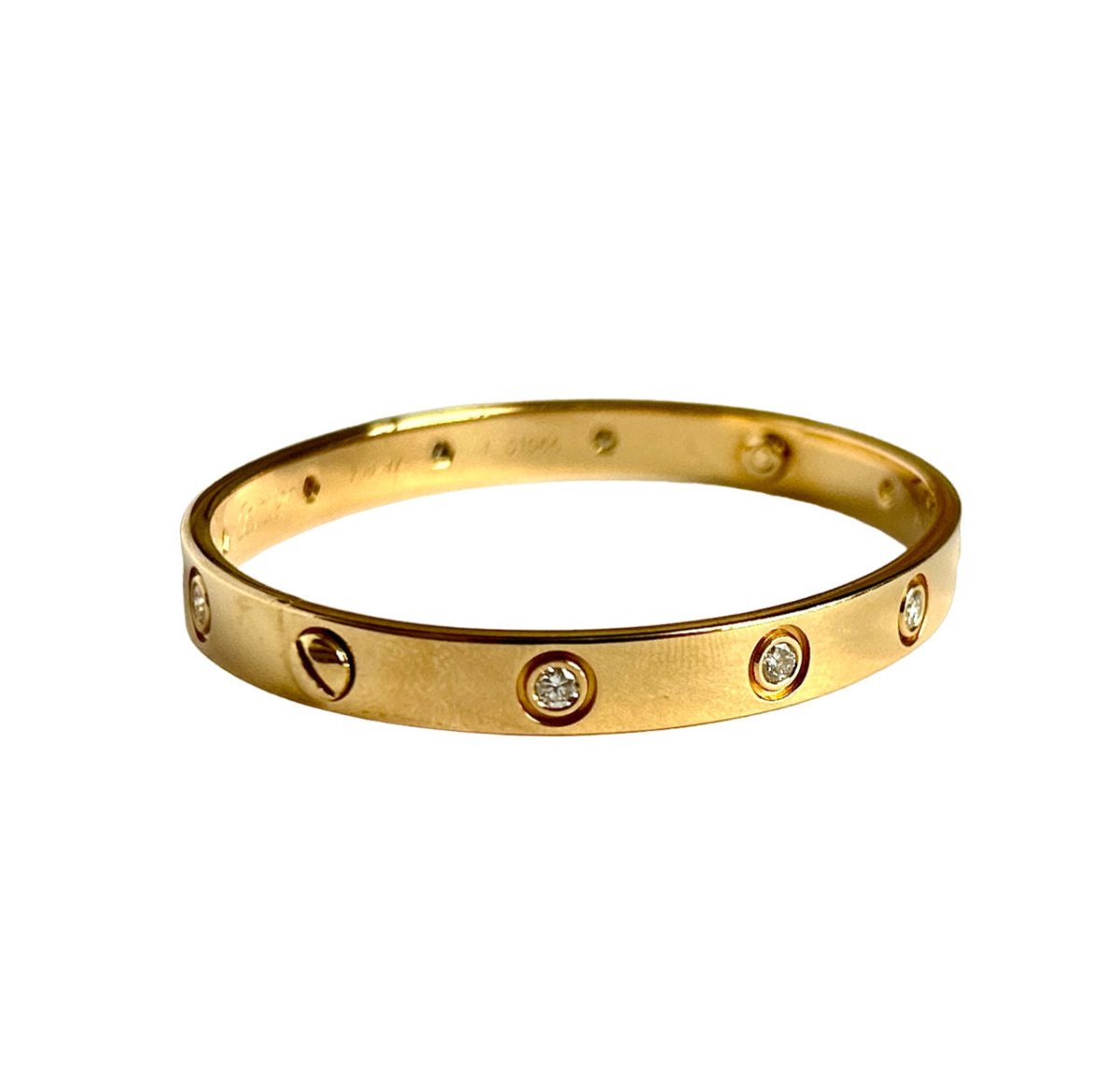 Bracelet CARTIER "Love" en or jaune et diamants - Castafiore