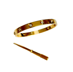 Bracelet CARTIER "Love" en or jaune et diamants - Castafiore
