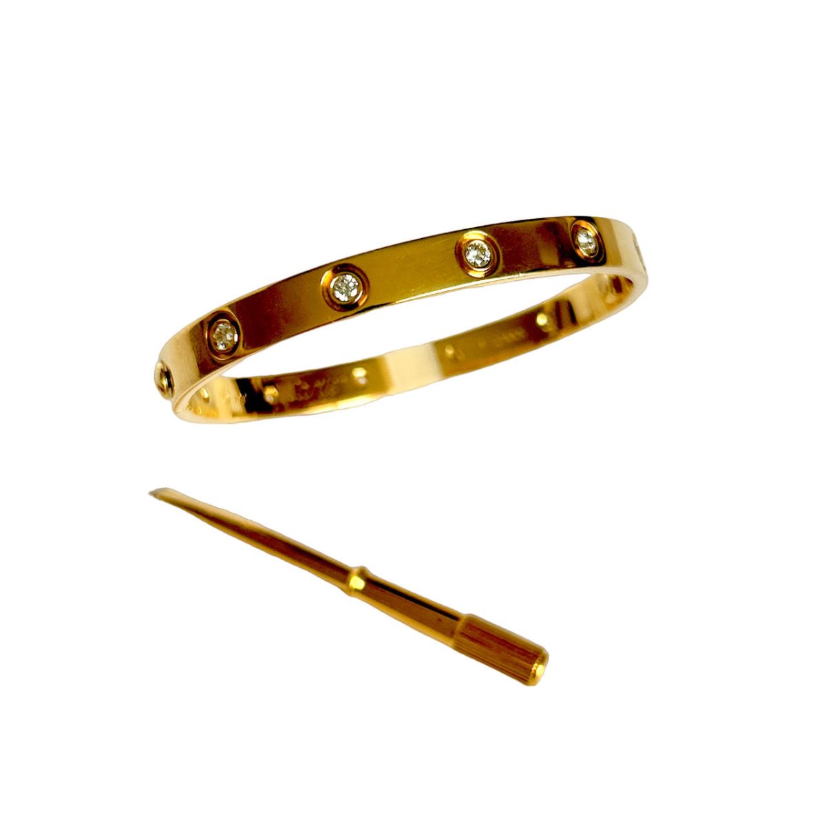 Bracelet CARTIER "Love" en or jaune et diamants - Castafiore