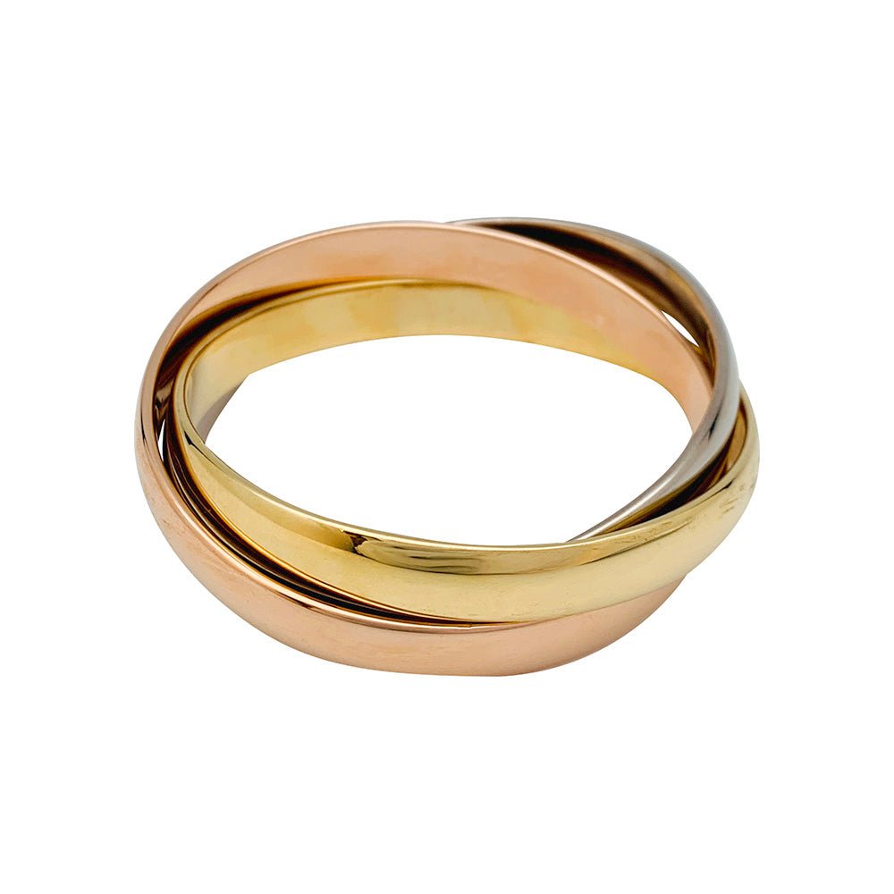 Bracelet Cartier, "Trinity", 3 tons d'or - Castafiore