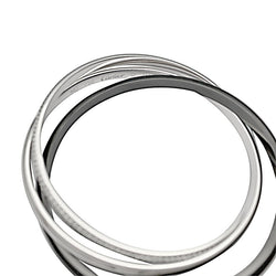 Bracelet CARTIER "Trinity" en or blanc, céramique et diamants - Castafiore