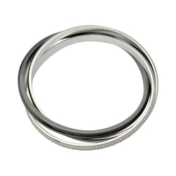 Bracelet CARTIER "Trinity" en or blanc, céramique et diamants - Castafiore