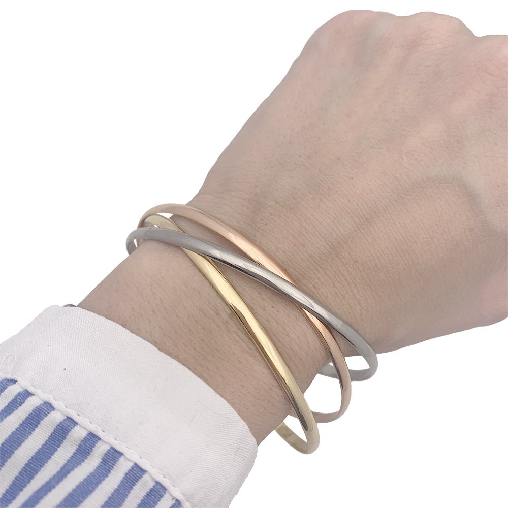 Bracelet CARTIER "Trinity" en or jaune, or blanc et or rose PM - Castafiore