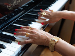 Bracelet Ceinture Souple en or jaune, rubis et diamants - Castafiore