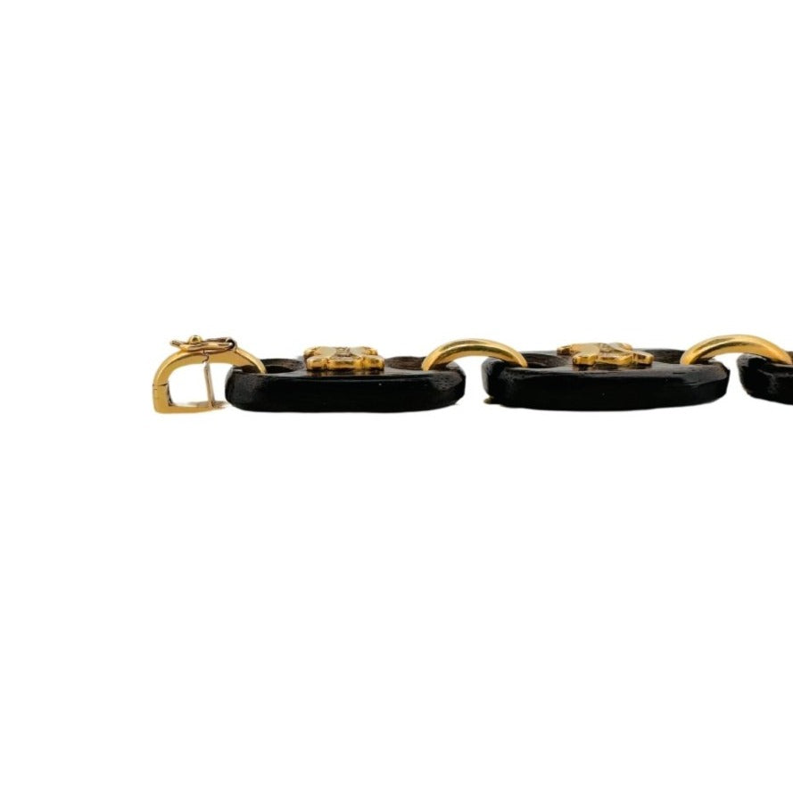 Bracelet CÉLINE en or jaune et bois - Castafiore
