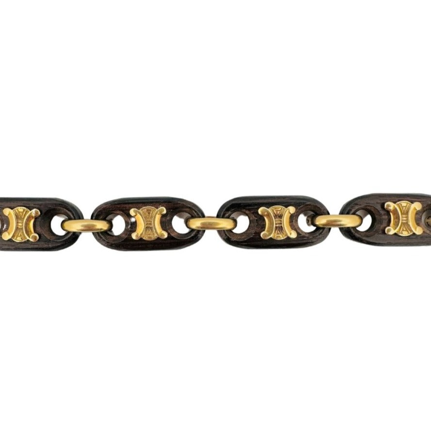 Bracelet CÉLINE en or jaune et bois - Castafiore