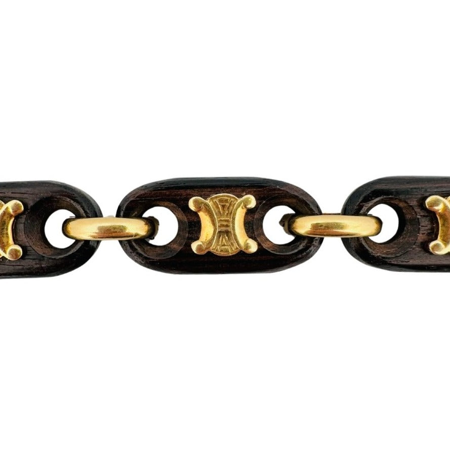 Bracelet CÉLINE en or jaune et bois - Castafiore