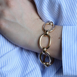 Bracelet Chaîne massive en or jaune - Castafiore