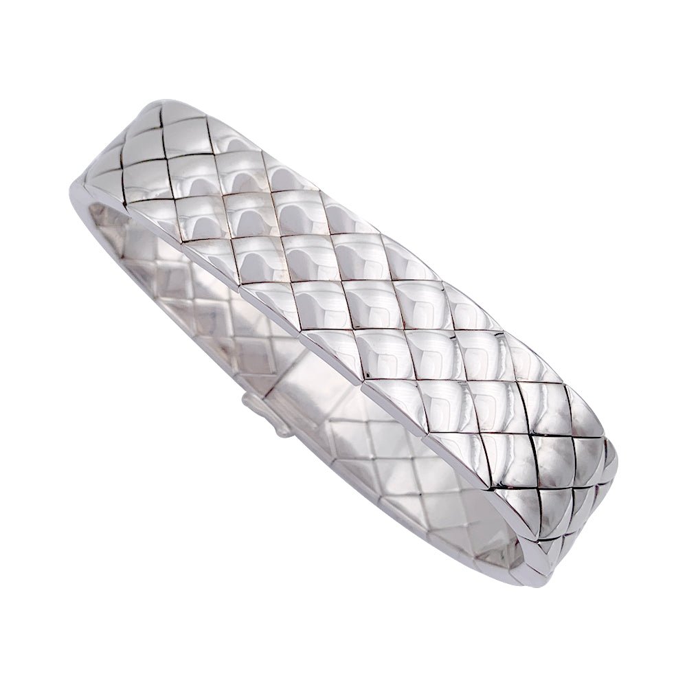 Bracelet CHANEL "Matelassé" en or blanc - Castafiore