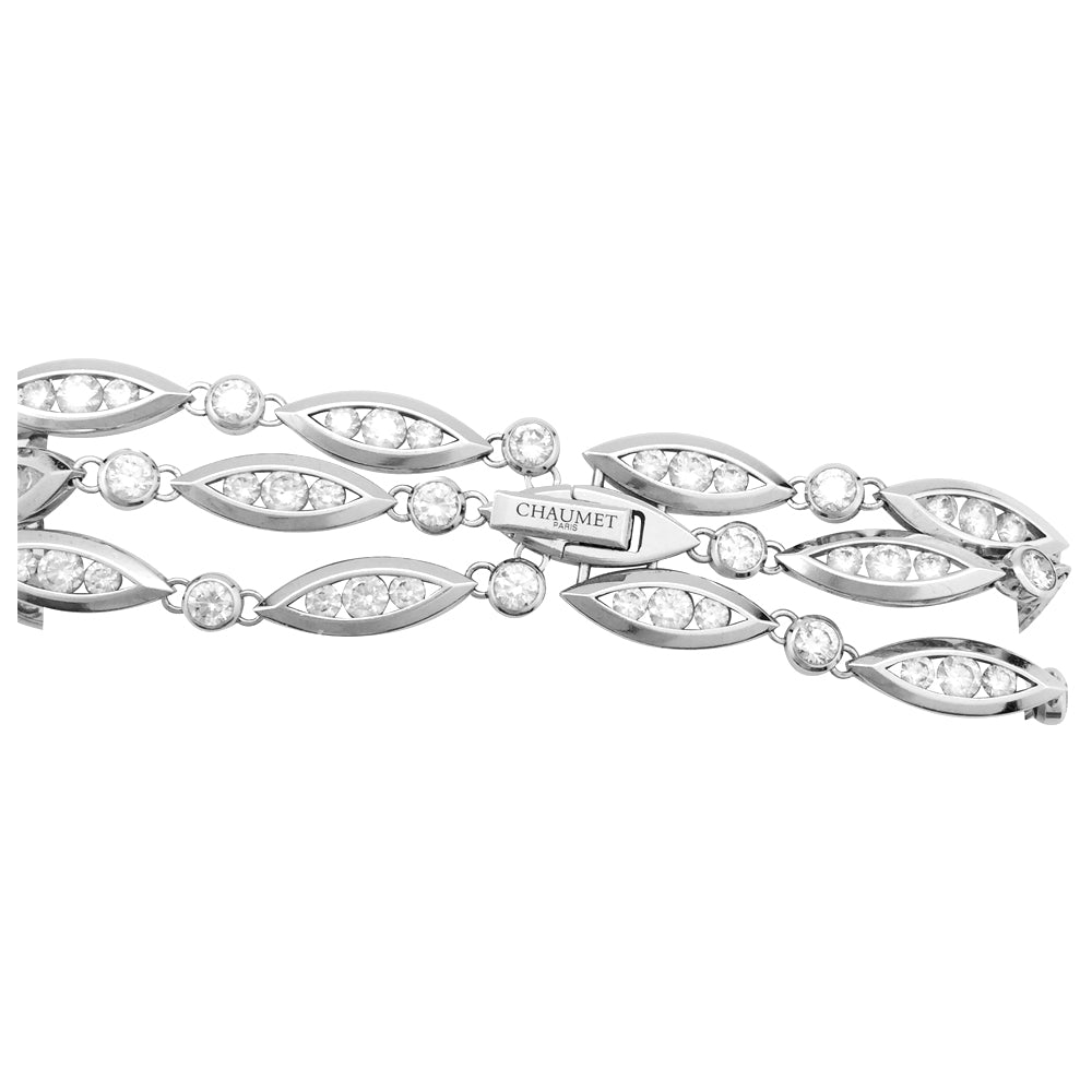 Bracelet CHAUMET "Classique" en or blanc et diamants - Castafiore