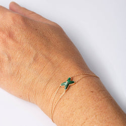 Bracelet CHAUMET "Jeux de liens" or rose et malachite - Castafiore