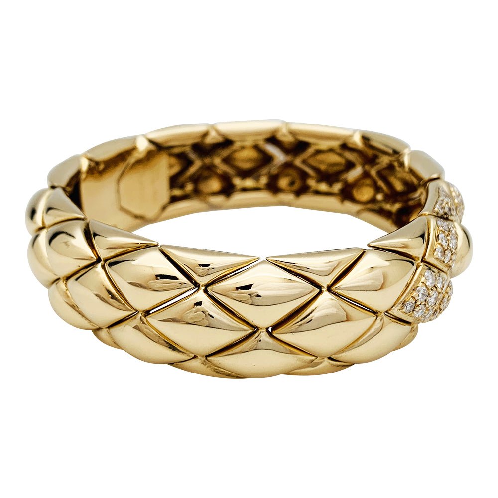 Bracelet CHAUMET, "Les Belles Cordelières", en or jaune et diamants. - Castafiore