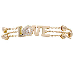 Bracelet CHOPARD “Love Happy Diamonds" en or jaune et diamants - Castafiore