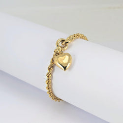 Bracelet coeur or jaune - Castafiore