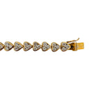 Bracelet Coeurs en or jaune et diamants - Castafiore