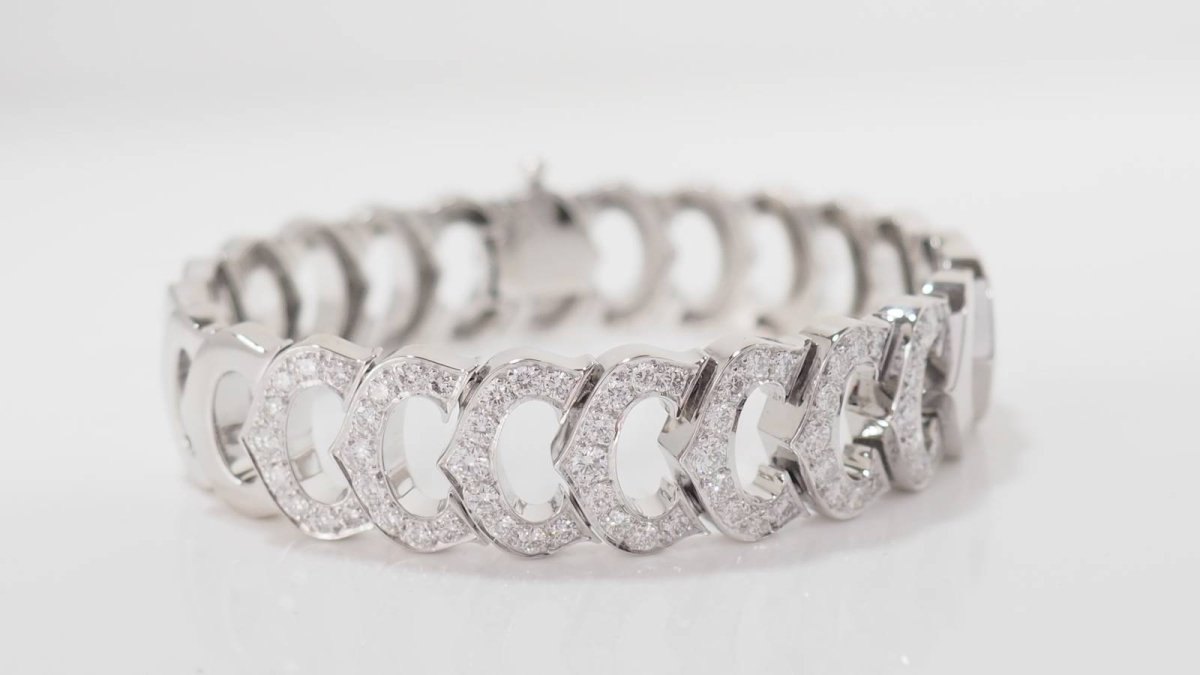 Bracelet Collection C de Cartier en or blanc et diamants - Castafiore