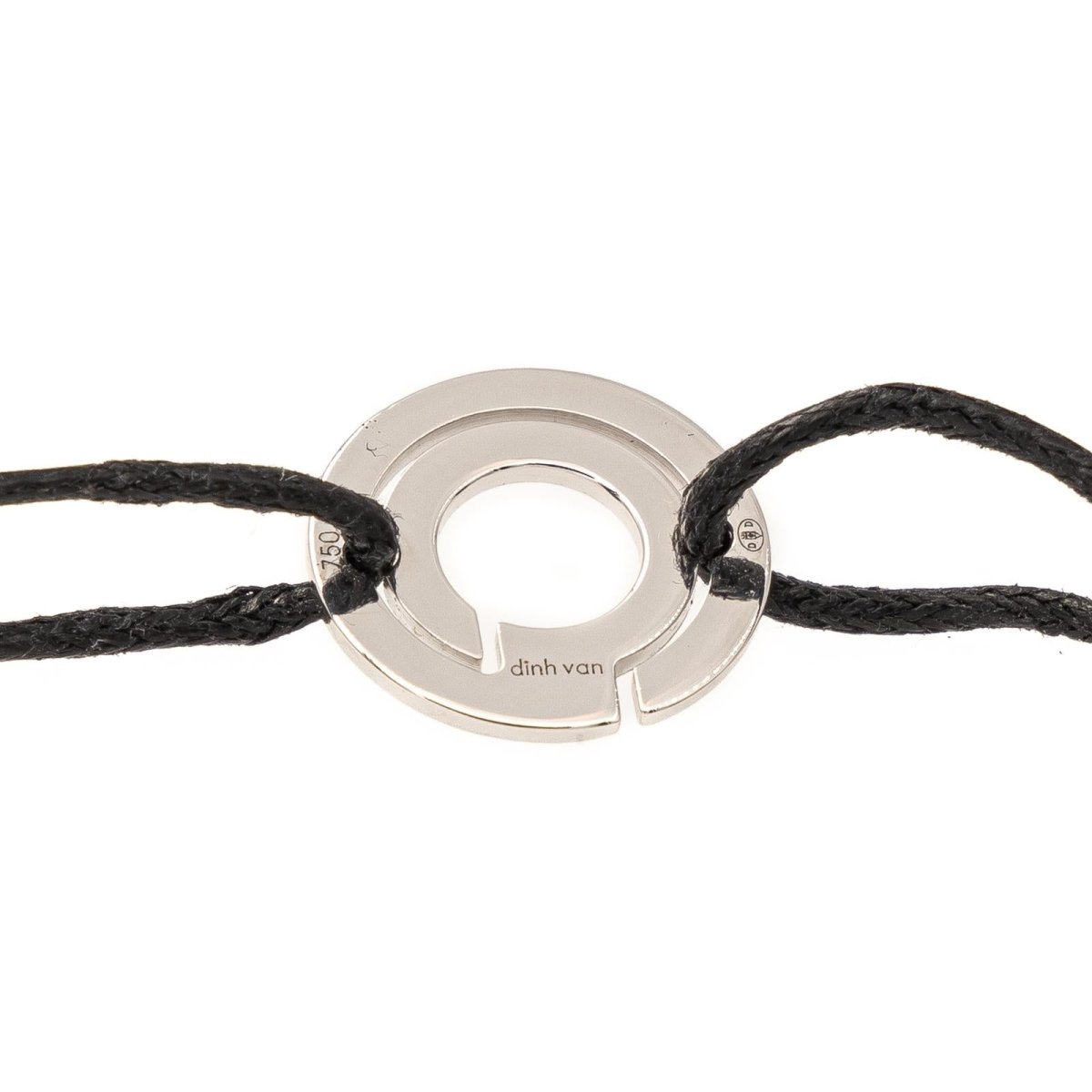 Bracelet Cordon DINH VAN "Seventies" en or blanc et diamant - Castafiore