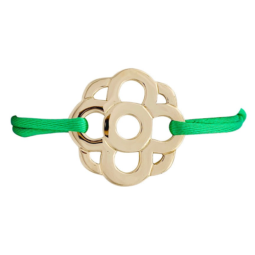 Bracelet cordon motif or jaune. - Castafiore