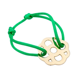 Bracelet cordon motif or jaune. - Castafiore