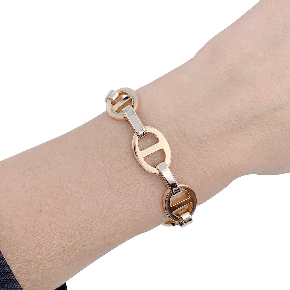 Bracelet deux ors maille marine - Castafiore