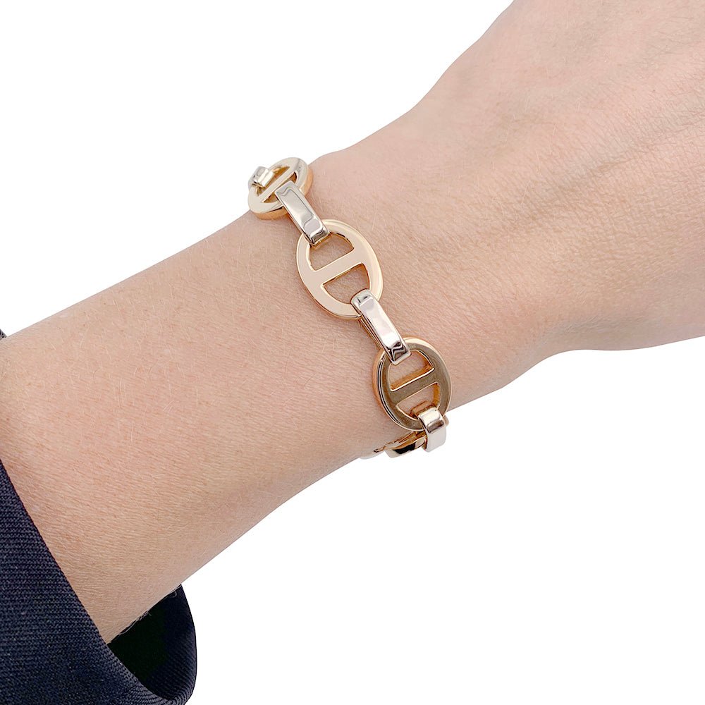 Bracelet deux ors maille marine - Castafiore