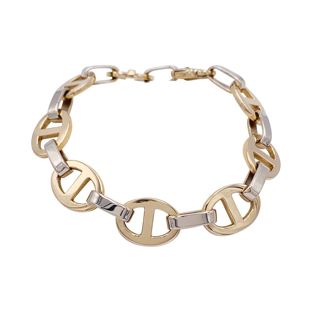 Bracelet deux ors maille marine - Castafiore