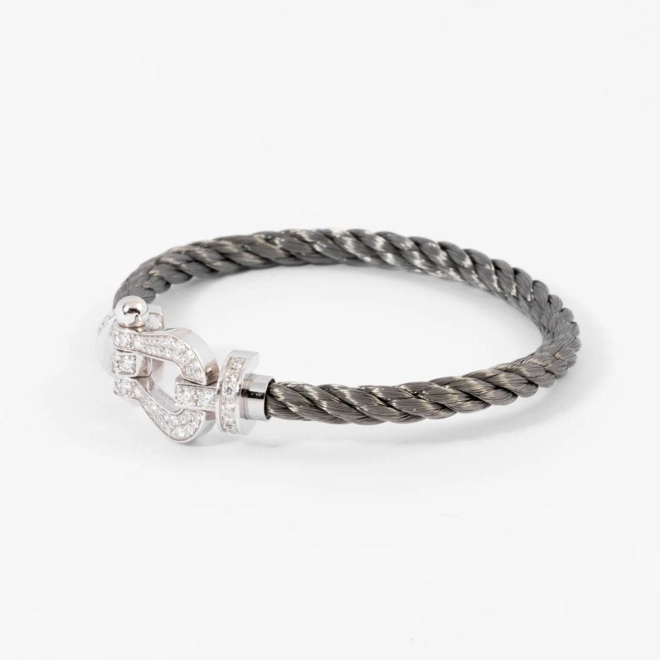 Bracelet diamant et acier force 10 de Fred GM - Castafiore