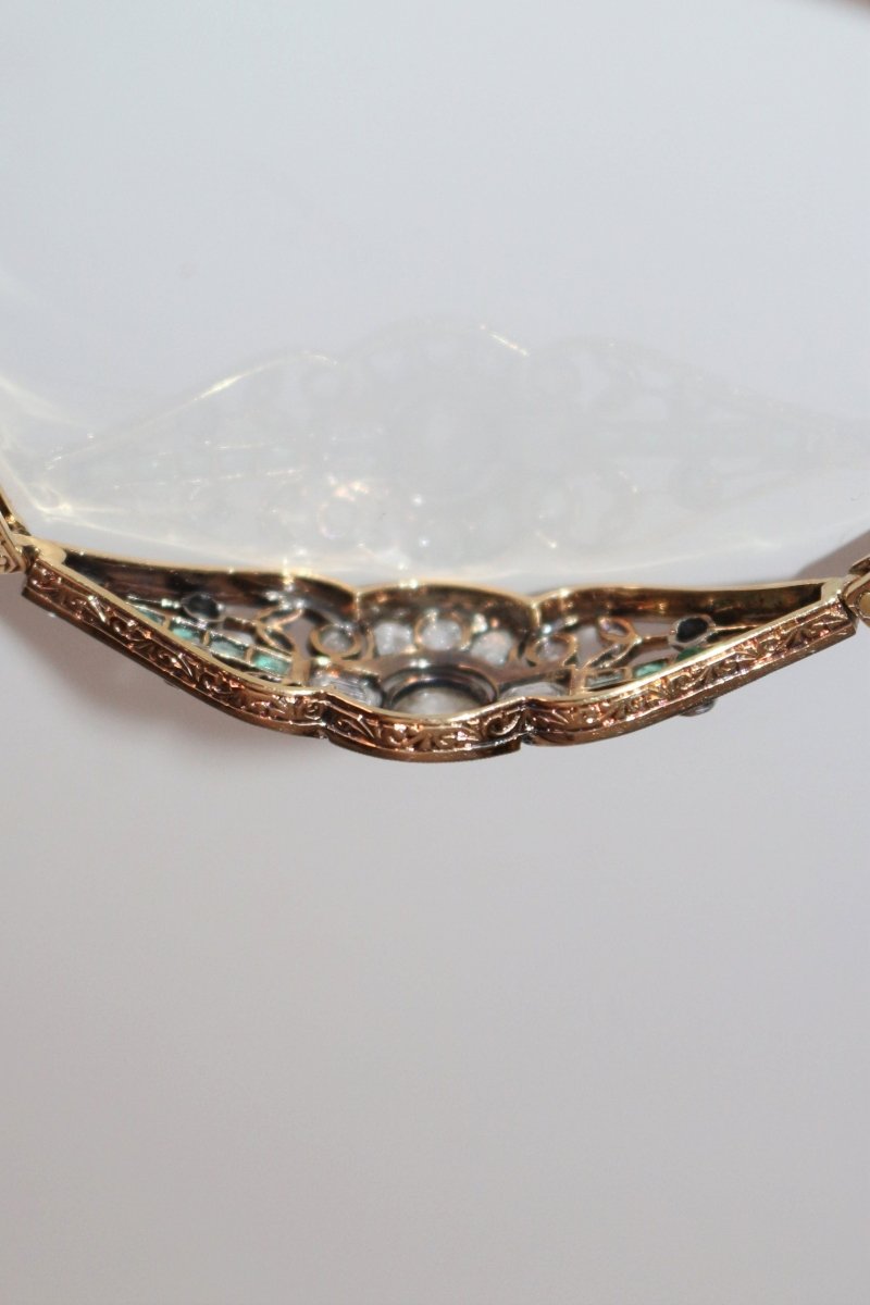 Bracelet Diamants Et émeraudes 1910 - Castafiore