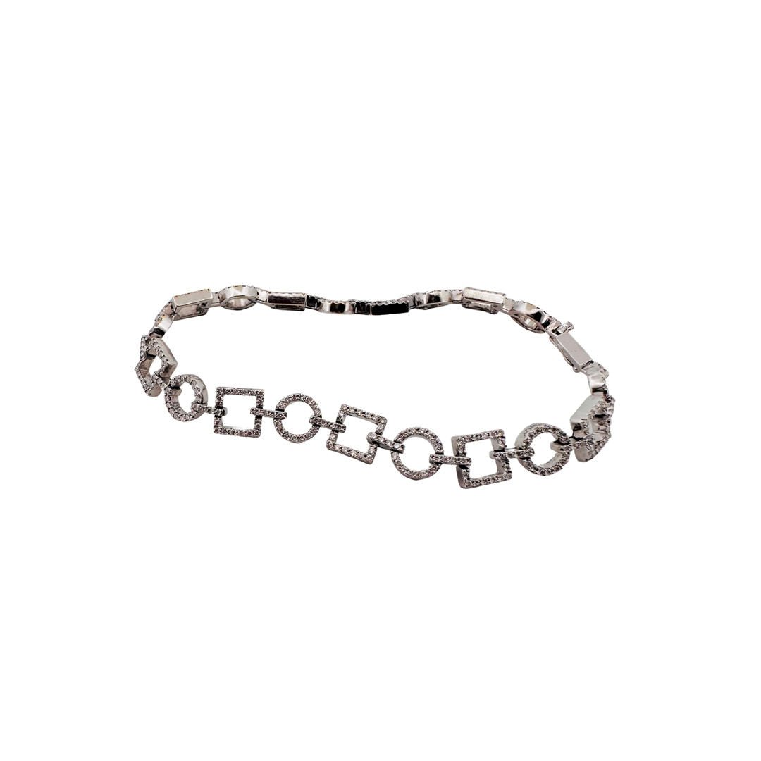 Bracelet "ELLA" en or blanc et diamants - Castafiore