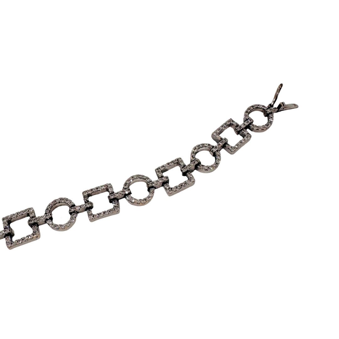 Bracelet "ELLA" en or blanc et diamants - Castafiore