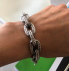 Bracelet en argent Hermès maillons tressés - Castafiore