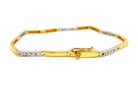 Bracelet en or 2 ors et diamants - Castafiore