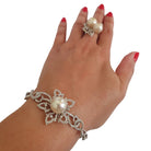 Bracelet en or blanc 18 carats, Perle des Mers du Sud et diamants - Castafiore