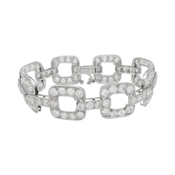 Bracelet en or blanc, diamants taille ancienne - Castafiore