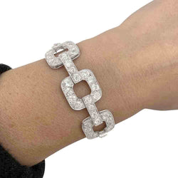 Bracelet en or blanc, diamants taille ancienne - Castafiore