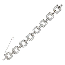 Bracelet en or blanc, diamants taille ancienne - Castafiore