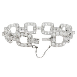 Bracelet en or blanc, diamants taille ancienne - Castafiore