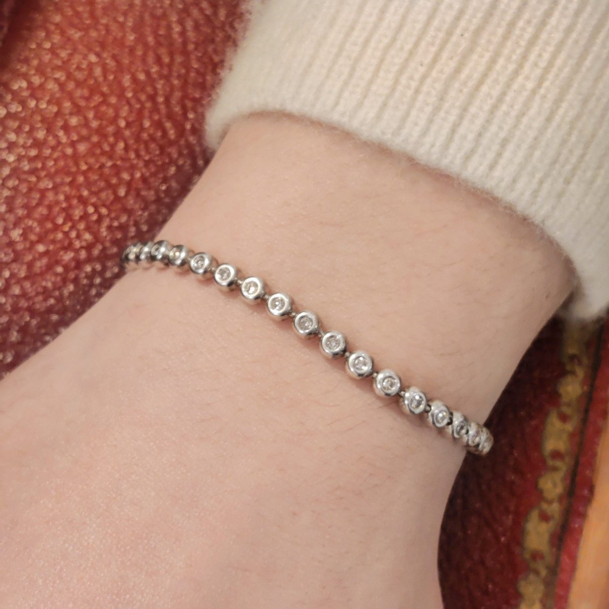 Bracelet en or blanc et diamants - Castafiore