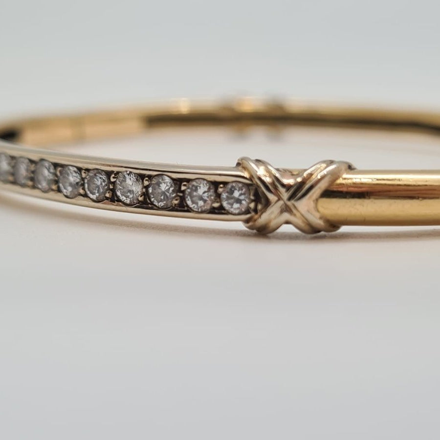 Bracelet en Or jaune 18 carats sertie de diamants naturels - Castafiore