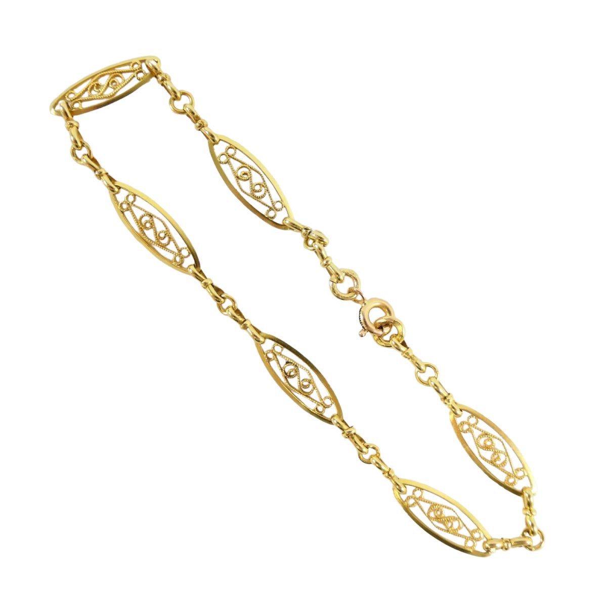 Bracelet en or jaune à maille filigranée - Castafiore