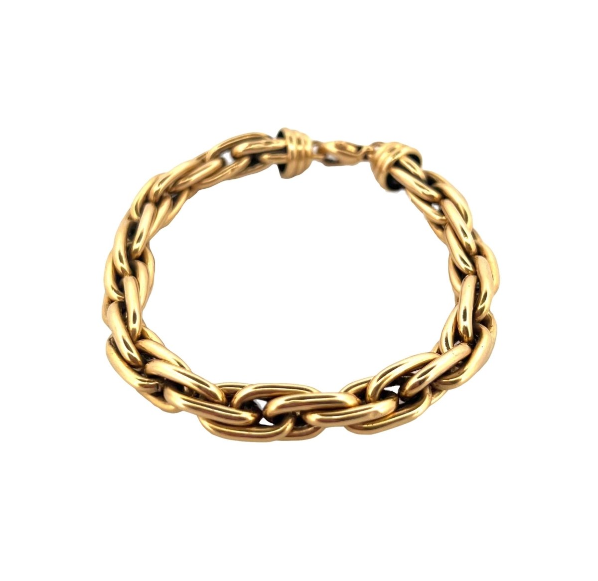 Bracelet en or jaune à mailles rectangulaires - Castafiore