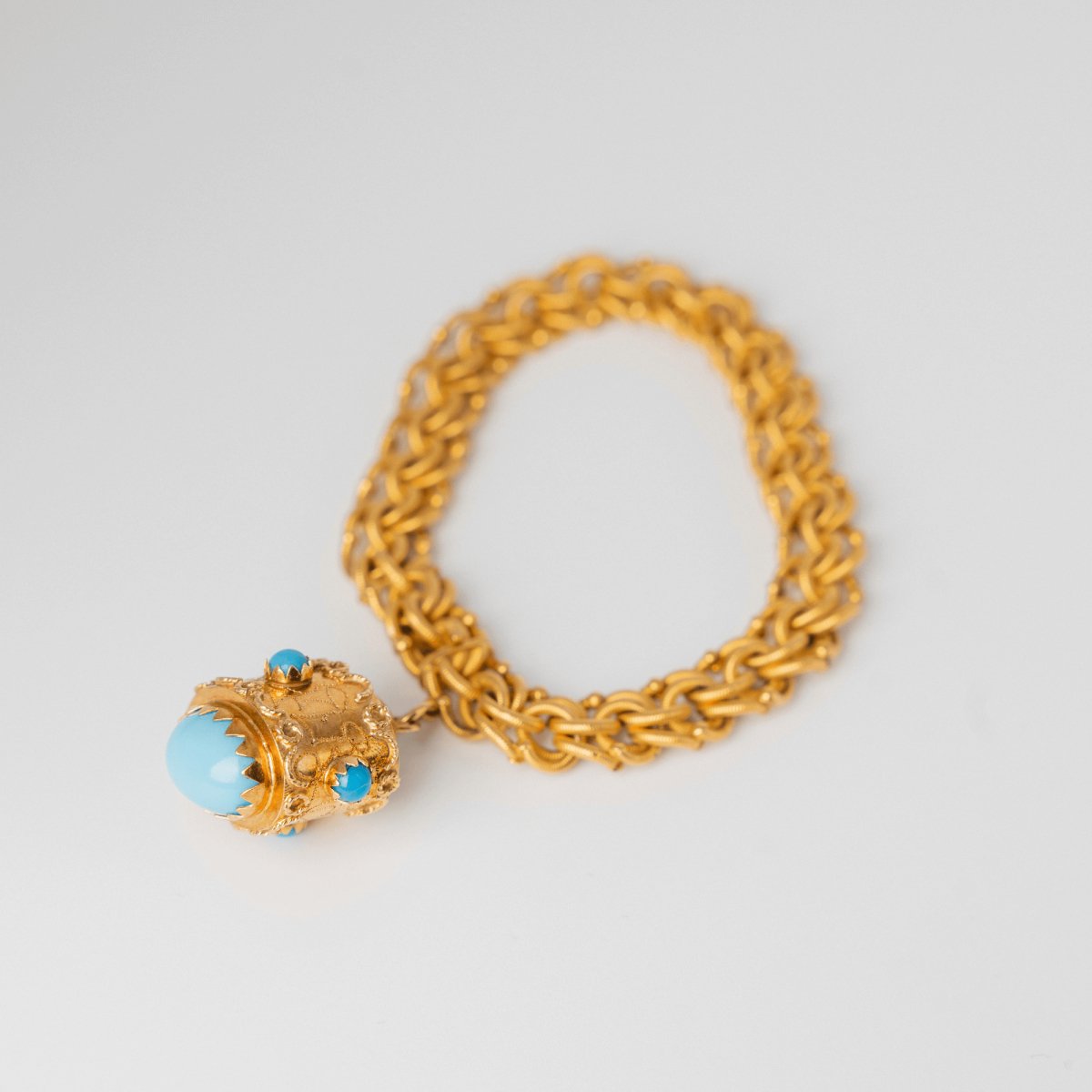 Bracelet en or jaune avec breloque vénitienne - Castafiore