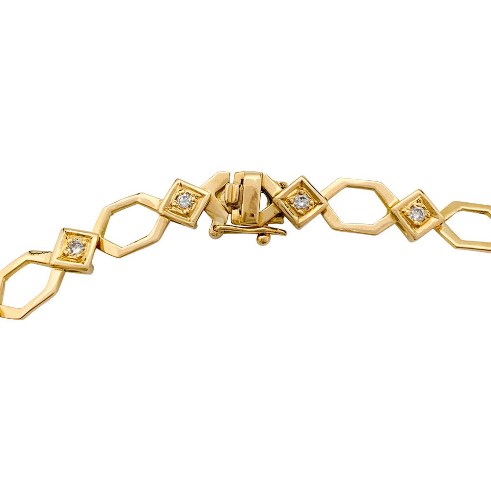 Bracelet en or jaune, diamants - Castafiore