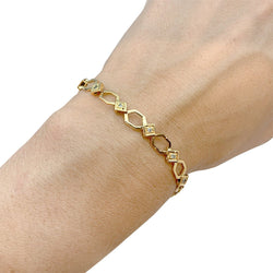 Bracelet en or jaune, diamants - Castafiore